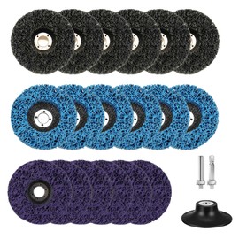 NCCHDZSW CSD Sanding Disc, 19 Pieces, 50 mm, Coarse Cleaning Disc, Cleaning Disc Set, Coarse Grinding Disc for Rust Removal or Polishing Surface Processing (3 Colours)