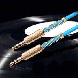 JacobsParts 2-Pack 3ft Aux Cable 3.5mm 1/8" Male to Male Stereo Auxiliary Audio Cord (White)