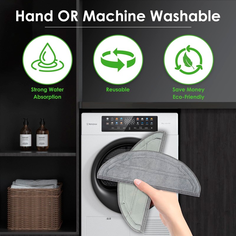 (4 Pack) Q10 S5/ Q10 S5+ Mop Pads Compatible with
