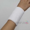 Sweat-Absorbing White Sports Wristband & Armband Tennis Wrist 6ea