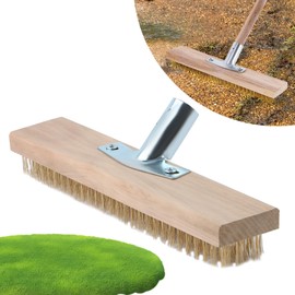 YIDM Steel Wire Broom Garden Broom 30 cm Wire Broom Weed Moss Garden Broom for Robust Removal of Weeds Moss and Algae on the Patio