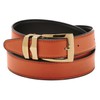 Concitor Reversible Belt Bonded Leather with Removable Gold-Tone Buckle ORANGE/Black