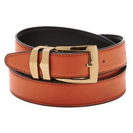Concitor Reversible Belt Bonded Leather with Removable Gold-Tone Buckle ORANGE/Black 42