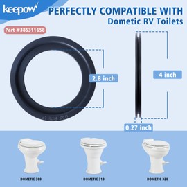 KEEPOW RV Toilet Seal Compatible with Dometic 300 310 320#385311658 Toilet Seal Gasket Kit RV Gasket Replace Part - 2 Pack