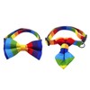 Blingbling Warmth Pet Collar Bow Tie & Tie, Comfortable Rainbow