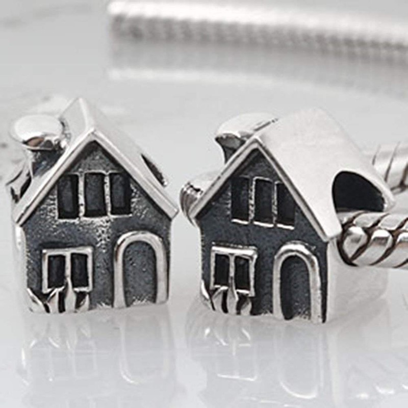 Family Charm 925 Sterling Silver House Charm Home Charm Love