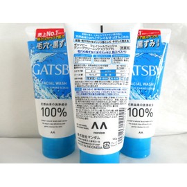 Gatsby Facial Wash Deep Cleaning Scrub Set of 3