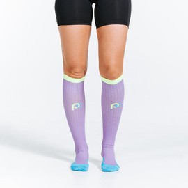 PRO Compression Running Marathon Socks - Calf-Length Travel and Sports Compression Socks for Foot and Ankle Support - Lavender Unisex (Small/Medium)