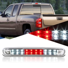 Auto Dynasty Dual Row LED Chrome Housing 3rd Third Tail Brake Light Cargo Lamp Compatible with Silverado Sierra GMT900 07-14