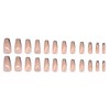 Advanced purple gradient style,Short almond-shaped nails,12 sizes - 24 nail