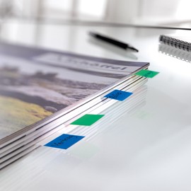 SIGEL HN493/12 Haftmarker im Spender, grün, 12 Stück á 50 Streifen im Format 25 x 43 mm