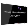DEVELOP Magnetic Black Glass Dry Erase Board, 24 x 18