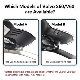 Mangoal 4K Dash Cam Custom for Volvo S60 V60 T5 T6 T8 B5 2019 2020 2021 2022 (Model A), Integrated OEM Look, UHD 2160P Video, WiFi & App, Loop Recording, Easy to Install, 64GB Card