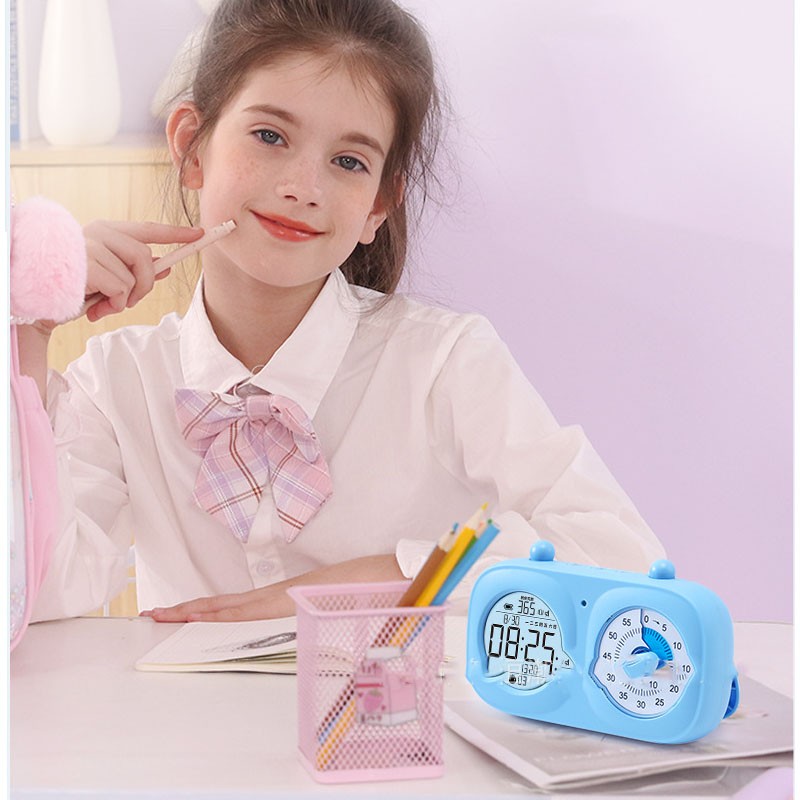 Dual Screen Visual Timer Multi Function Timing Countdown Clock Electronic