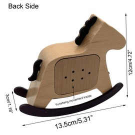 Pursuestar You are My Sunshine Wooden Rocking Horse Wind Up Music Box, YunSheng Mechanism Movement Musical Gift for Women Girls Boys Children Birthday