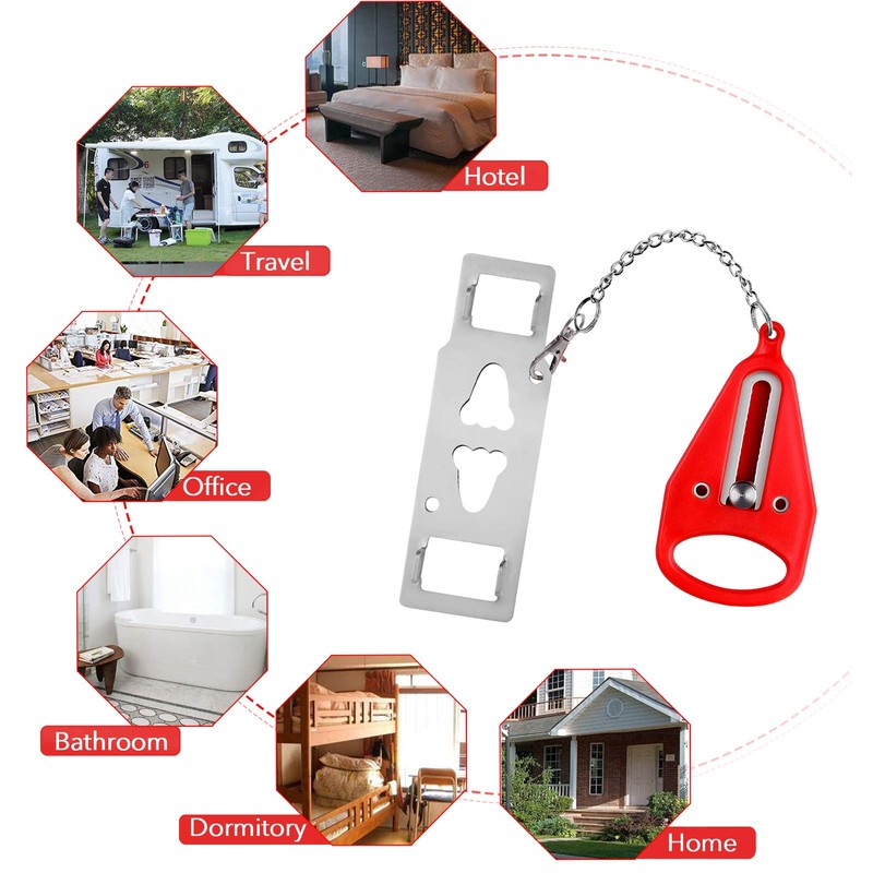 KUOGO Portable Door Lock-2 Pack Solid Heavy Duty Extra Lock