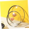 GLEAVI Toughened Glass Pot Lid with Wood Knob Kitchen Cover