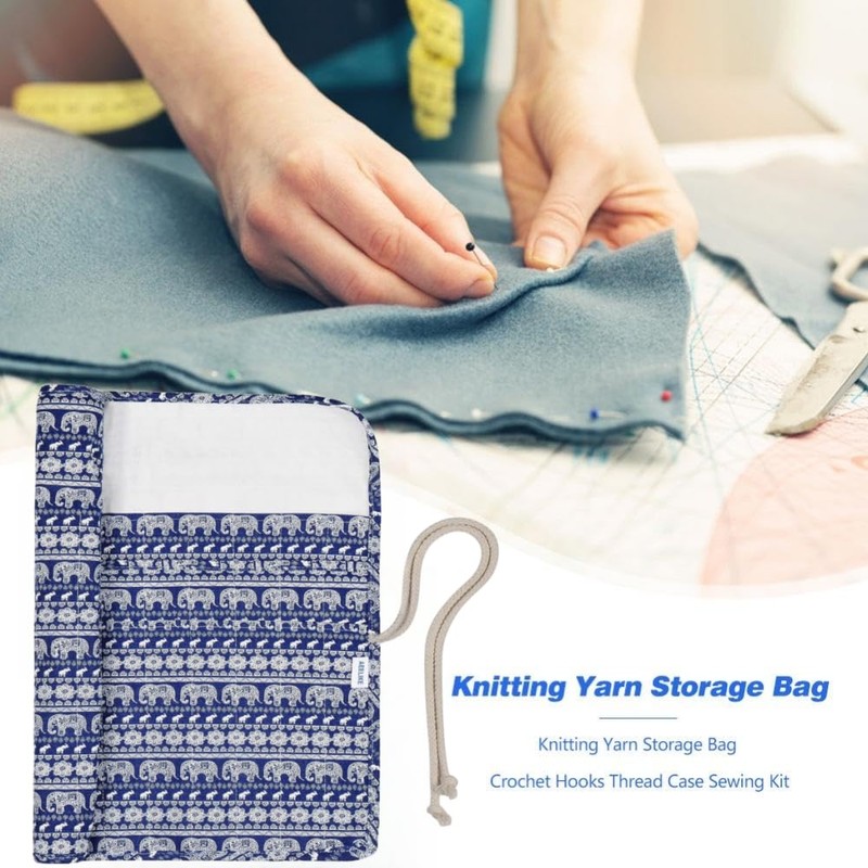 KAISELINNA Knitting Needle Wrap Knitting Needle Roll Up Case Knitting