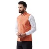 Sojanya (Since 1958 Men'S Silk Blend Orange & Gold Self