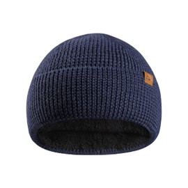 DANISH ENDURANCE - Gorro de lana merino para niños con forro polar para invierno, Azul, Talla única