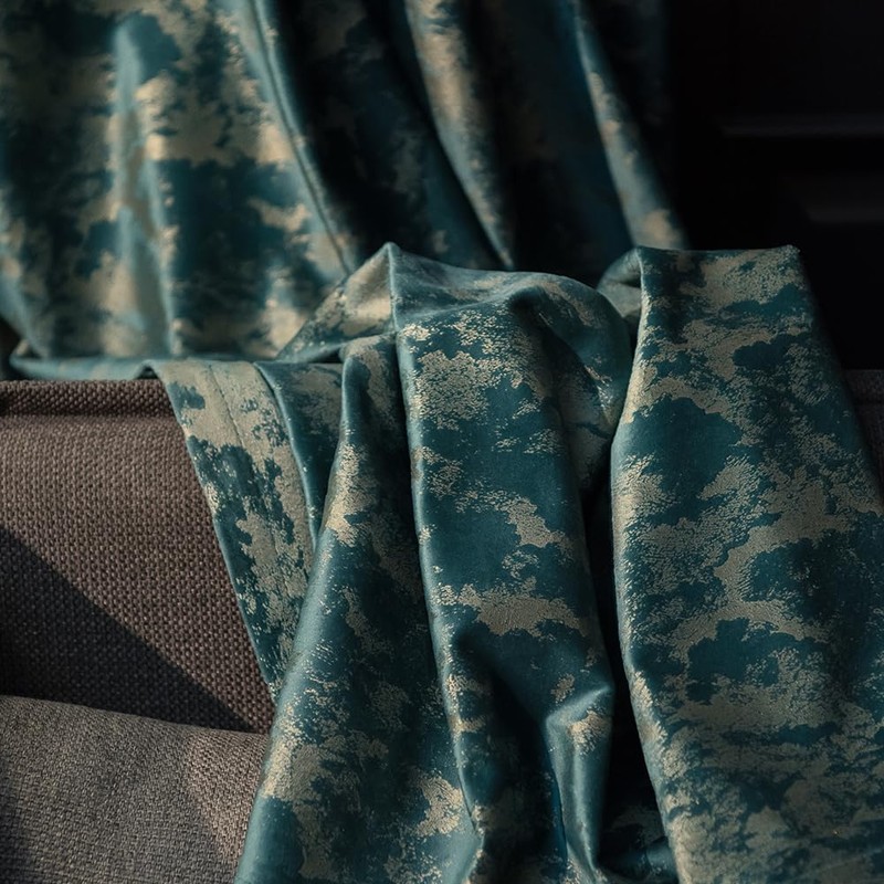 Velvet Curtain Panel Pinch Pleated Back Tab Living Room Luxury