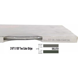 Universal 3/16" 2-Color Pinstripe (Ultra Lite) 0216237-Dk Charcoal/Charc