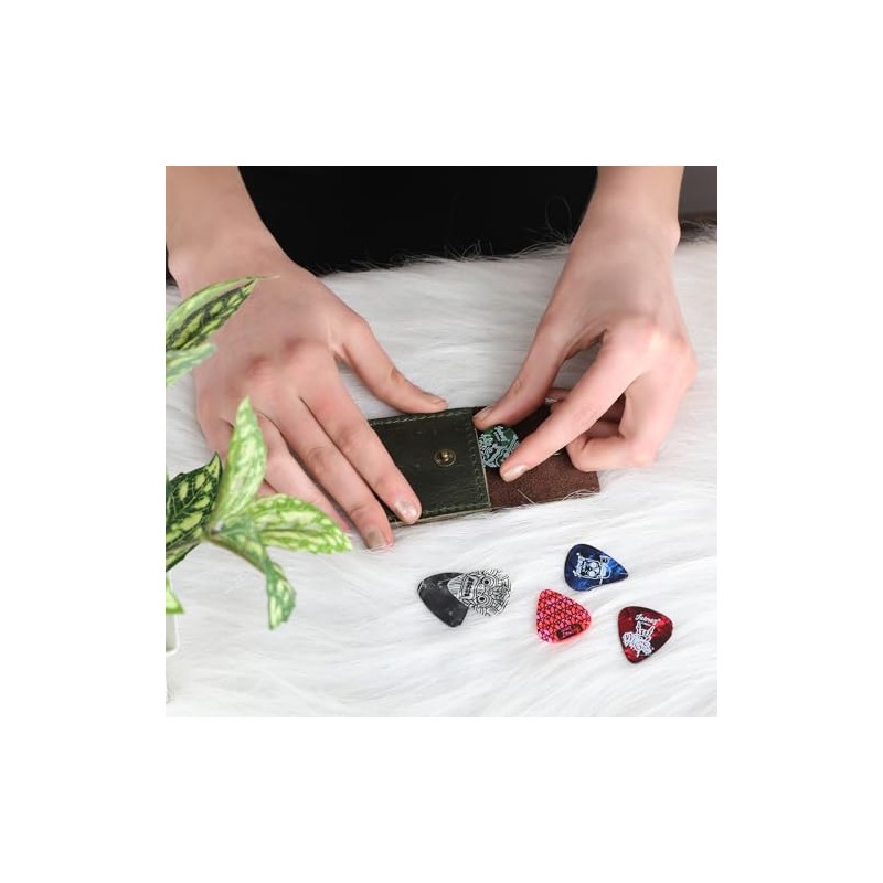 TheAntiq Estuche para Anillos de Cuero de Grano Completo, Porta