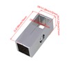 Yibuy Silver Square Tube Connector 2 Way Clamp Rack Fitting