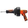 25FT Cordless Electric Drain Snake 12V Auto Feed Pipeline Remover