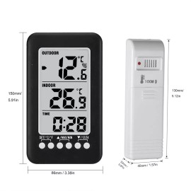 Unbranded/Generic Weather Station Weather Forecast Temperature and Humidity Color Screen Y7N3 - Thermometer Clock