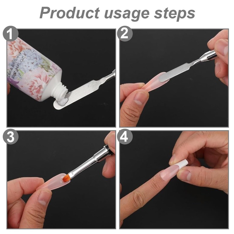 YHIJSR 2-in-1 Nail Brush for Acrylic Nail Extension, 2 Pieces,