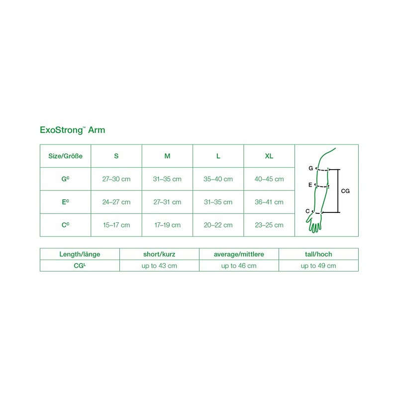 Exo Strong Compression Arm Sleeve L Average Beige 20-30