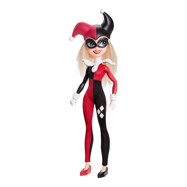 DC Super Hero Girls Harley Quinn Action Doll (~11.5 inch) with Removable Accessories, Wearing Iconic Outfit with True-to-Show Details, Great Gift for 6 – 8 Year Olds