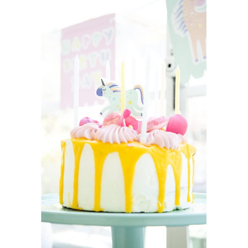 Folat 68303 Cupcake Deko-Set Unicorns & Rainbows-12-teilig, Mehrfarben