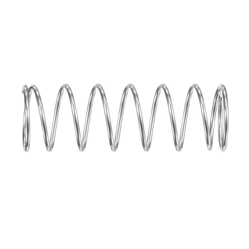sourcing map Compression Spring,304 Stainless Steel,10mm OD,0.7mm Wire Size,9mm Compressed