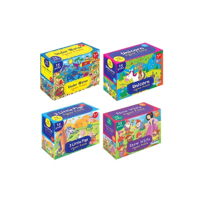 Youngland® Jigsaw Puzzles Pack of 4 – Snow White &