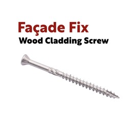 Box of 200 Redhawk Fasteners® Façade Fix Wood Cladding Screw | Stainless Steel | T-20 Torx Drive | Driver Bit Included | 4.5 x 50mm