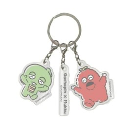 Marimo Craft GMM-007 Gachapin Mook, 3 Row Acrylic Key Holder, W2.2 x H1.8 inches (56 x 45 mm)