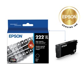 EPSON 222 Claria Ink High Capacity Black Cartridge (T222XL120-S) Works with Workforce WF-2960, Expression XP-5200