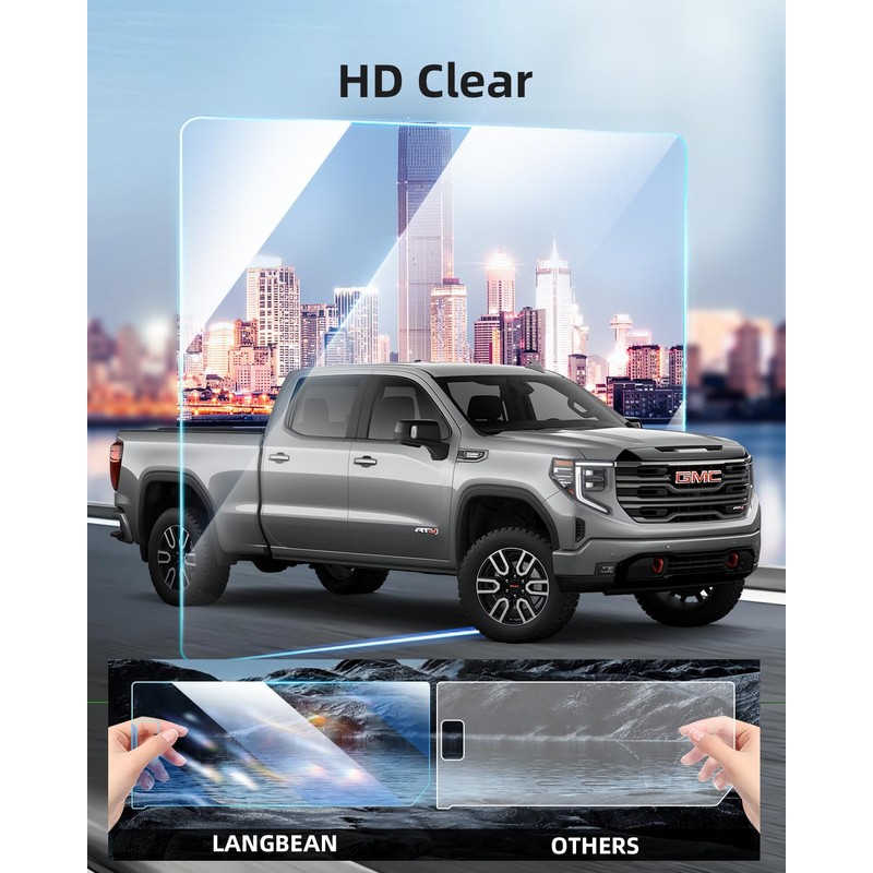LANGBEAN 3PCS Screen Protector for 2022-2025 GMC Sierra 1500 13.4