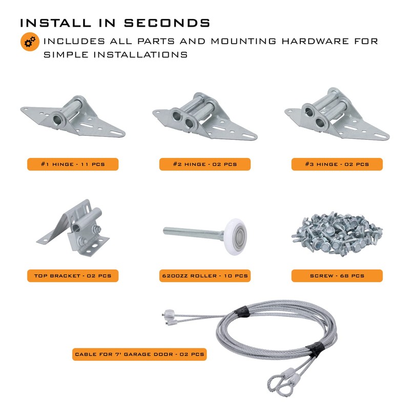 HardwareX supply Garage Door Hinge 6200ZZ Roller Bracket Hardware Tune