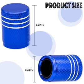 MEAJOO 12PCS Tire Valve Stem Caps, with Plastic Liner, Corrosion Resistant Leak-Proof, Anodized Alloy Universal Tire Valve Stem Covers for Cars, SUV, Trucks, Bikes, Motorcycles, Bicycles(Blue)