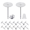 BEADNOVA Earring Hardware 180pcs 4mm Stainless Steel Earring Posts Flat