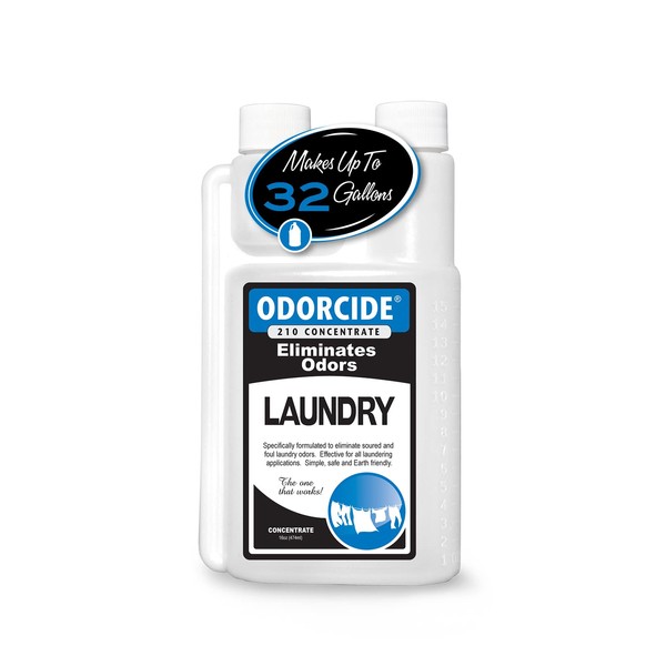 Odorcide Concentrated Fresh Linen Scent Laundry Odor Eliminator for Strong Odor, All Laundry Uses – Safe, Non-Enzymatic Odor Neutralizer – Laundry Odor Remover for Smoke, Sweat & Pet Odors (16oz)