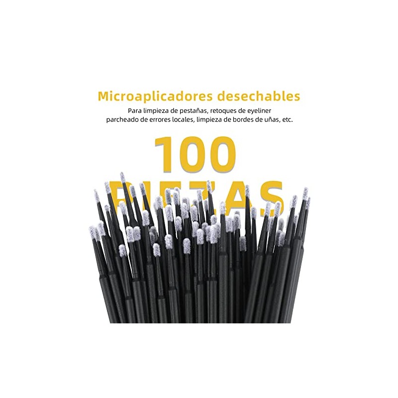 300 pcs Cepillos Desechables para Pestañas, Cepillos Labios y Microaplicador,