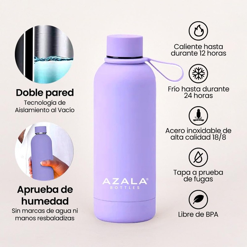 Azala® BOTTLES Stainless Steel Water Bottles, 500 ml, Thermal Sports