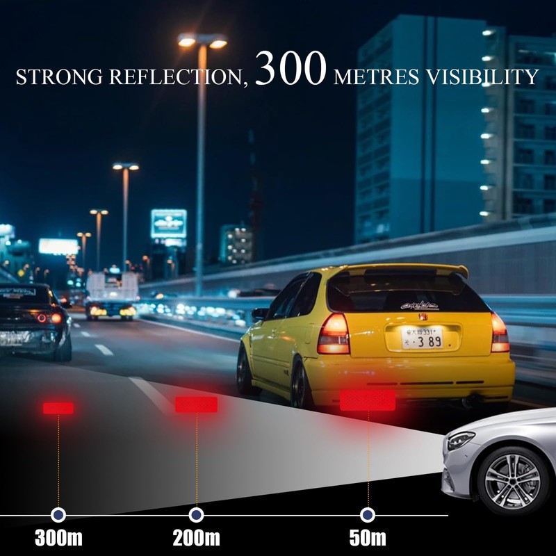 DXNQ 24 PCS Warning Reflective Stickers, Waterproof Night Visibility Safety
