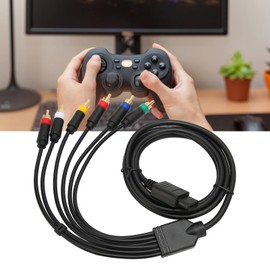 Cable Compuesto RGB RGBS Estable Suave de Alta Flexibilidad con 4 Cabezales BNC para NGC N64 SFC SNES, Material de PVC Duradero