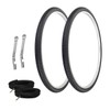 PRO+ Pair of Bicycle TIRE 700 X 38C Black/Black SIDEWALL