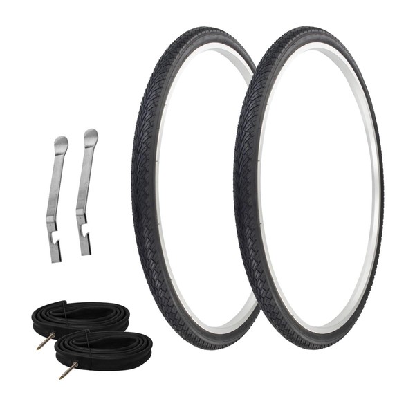 PRO+ Pair of Bicycle TIRE 700 X 38C Black/Black SIDEWALL